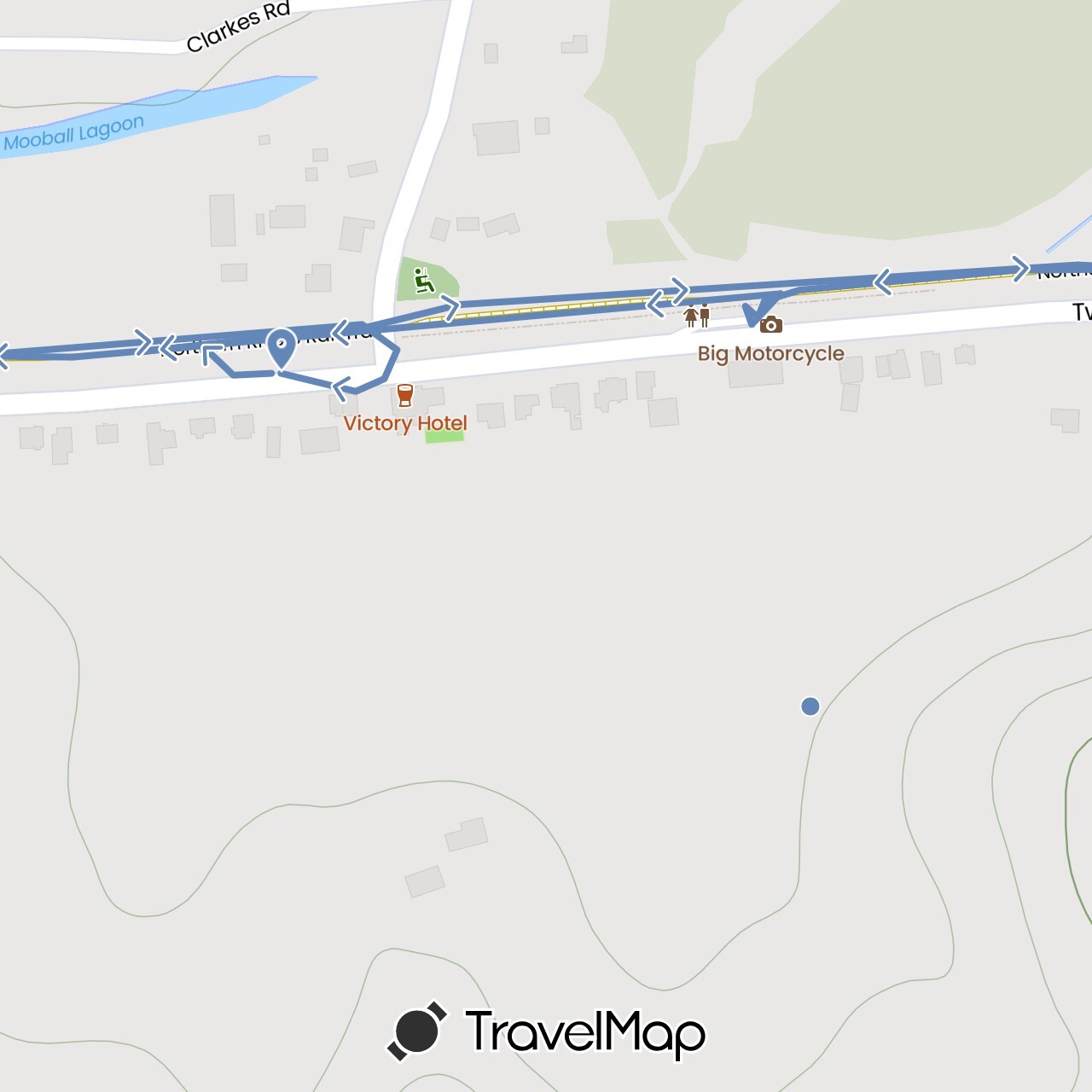 TravelMap itinerary: cycling in Australia (Oceania)
